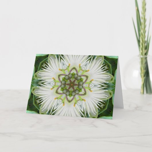 Carte Mandala de fleur de passion (Devant)