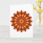 Carte Mandala de fleurs d'orange (Fleur jaune)