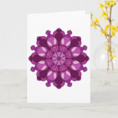 Carte Mandala de fleurs violet royal (Fleur jaune)