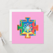 Carte Mandala de l'aquarelle de création (Devant/Arrière en situation)