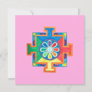 Carte Mandala de l'aquarelle de création
