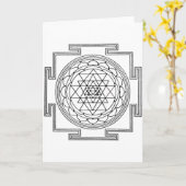 Carte Mandala de Sri Yantra (Fleur jaune)