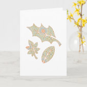Carte Mandala Dessin de Feuilles Mortes (Fleur jaune)