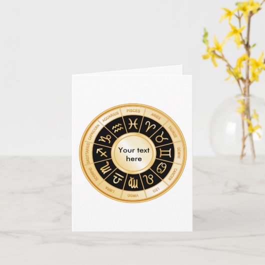 Carte Mandala d'horoscope (Fleur jaune)