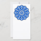 Carte Mandala en bleu (Devant)