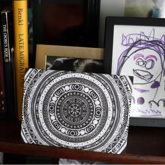 Carte Mandala, enfant de lune, sorcière à trois lunes