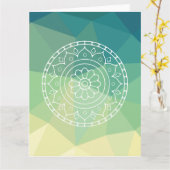 Carte Mandala Flower Boho Ethnic Design (Fleur jaune)