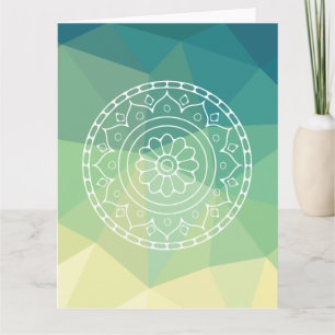 Carte Mandala Flower Boho Ethnic Design