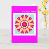 Carte Mandala fracturé - Allez-Vous Bien Bientôt - II (Fleur jaune)