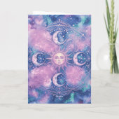 Carte Mandala Galaxie Nébuleuse Soleil & Lune Céleste (Dos)