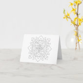 Carte Mandala géométrique #1 (Fleur jaune)