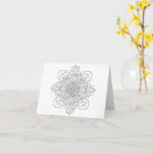 Carte Mandala géométrique #11 (Fleur jaune)