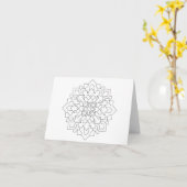 Carte Mandala géométrique #3 (Fleur jaune)