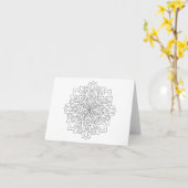 Carte Mandala géométrique #8 (Fleur jaune)