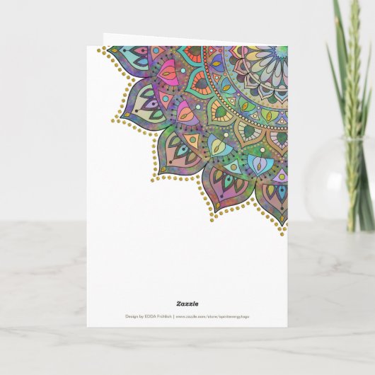 Carte Mandala Inde Style 1 (Dos)