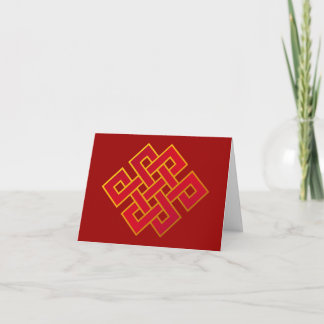 Carte Mandala Karma Bouddhisme noeud éternel