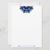 Carte Mandala Motif 02 en bleu foncé (Dos)