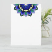 Carte Mandala Motif 02 en bleu foncé (Debout devant)