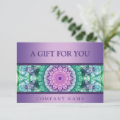 Carte Mandala nénuphar violet moderne (Debout devant)