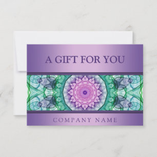 Carte Mandala nénuphar violet moderne