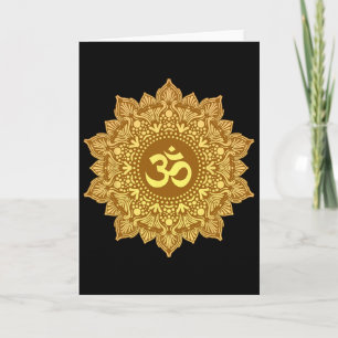 Carte Mandala symbole Om géométrie sacrée Yoga Zen médit