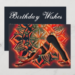 Carte Mandala Yoga spirituel personnalisé Joyeux anniver