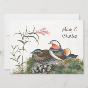 Carte Mandarin Canard peinture chinoise