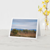 Carte Mandarin Orange Tree et Snowy Mountains (Fleur jaune)