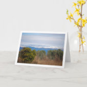Carte Mandarin Orange Tree et Snowy Mountains (Fleur jaune)