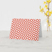 Carte Mander orange et blanc (Fleur jaune)