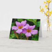 Carte Mandevilla Flowers in Pink Garden Art Note Card (Fleur jaune)