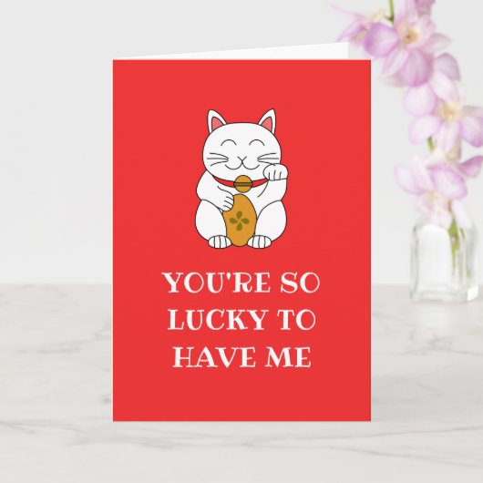 Carte Maneki Neko (Orchidée)