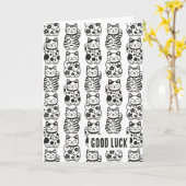 Carte Maneki Neko (Fleur jaune)