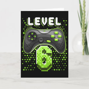 Carte Manette de jeu vidéo niveau 6 6e anniversaire Game