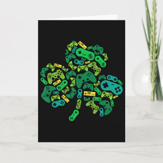Carte Manette de jeu vidéo trèfle Saint-Patrick garçon (Devant)
