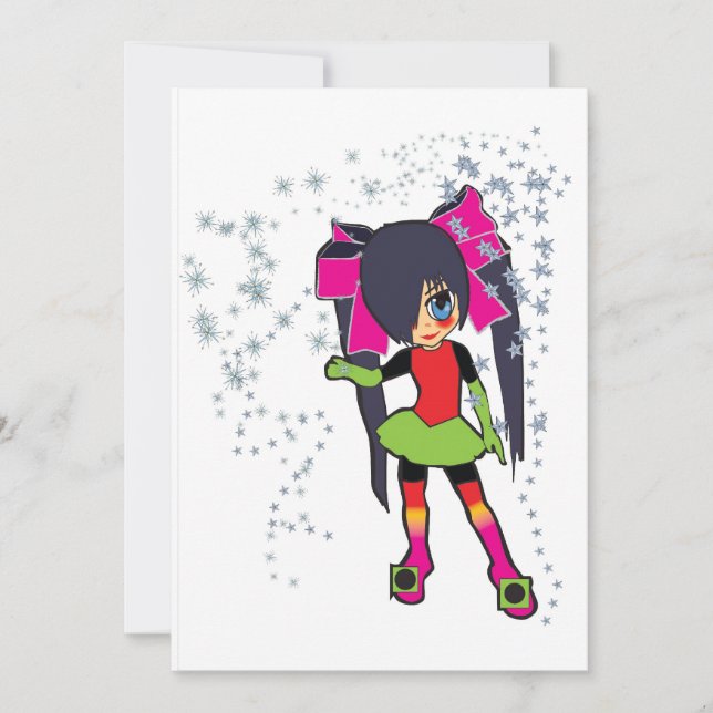 Carte Manga Fée (Devant)