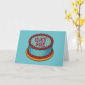 Carte Mange-moi du gâteau (Fleur jaune)