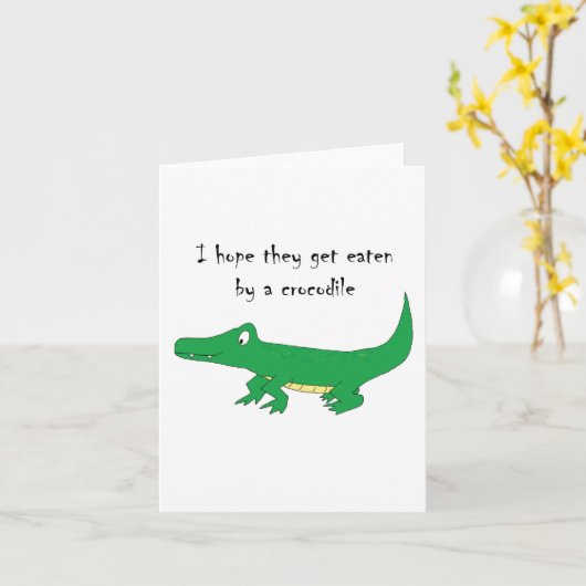 Carte Mangé par un crocodile (Fleur jaune)