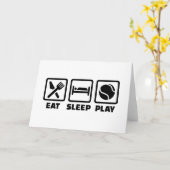 Carte Mange Sleep jeu de tennis (Fleur jaune)