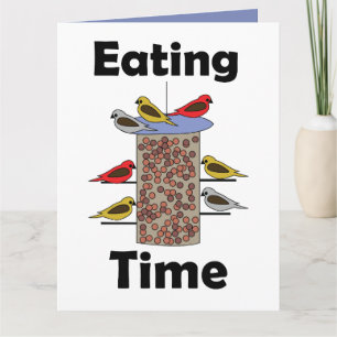 Carte Mangeoire à oiseaux de jardin temps de repas amate