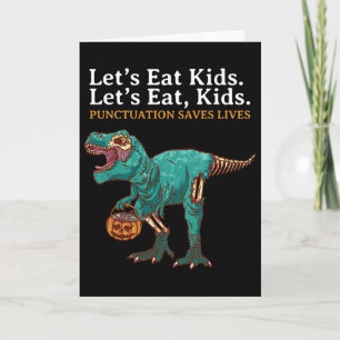 Carte Mangeons des enfants dinosaure zombie tour de fria