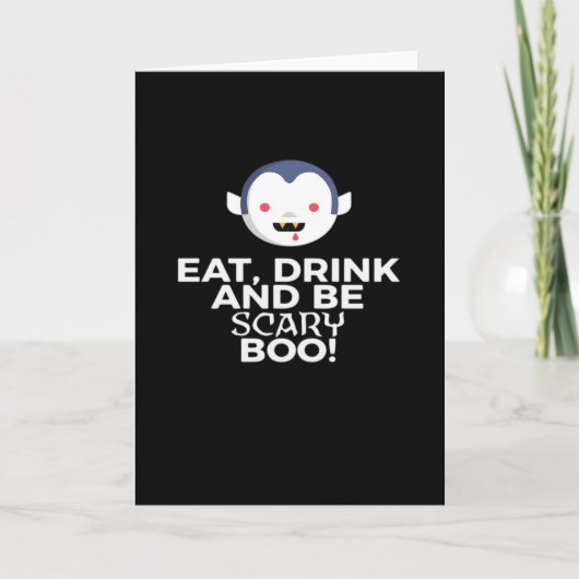 Carte Manger Boire Épouvantable Boo Conception Créative (Devant)