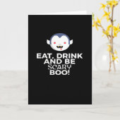 Carte Manger Boire Épouvantable Boo Conception Créative (Fleur jaune)