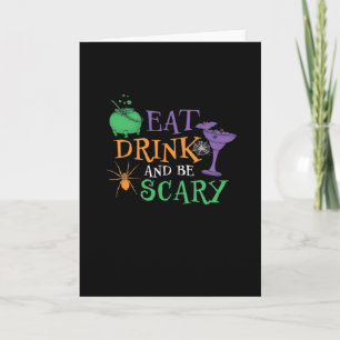 Carte Manger Boire Et Être Effrayant Graphique Rétro Ess