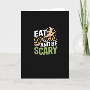 Carte Manger Boire Et Être Effrayant Minimaliste Propre