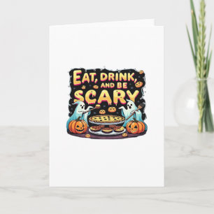 Carte Manger, boire et être effrayant Pâtisserie effraya