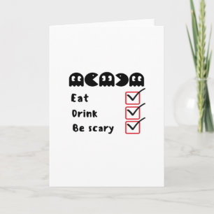 Carte Manger Boire Être Effrayant Minimaliste Propre