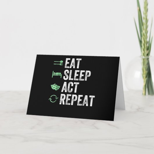 Carte Manger Dormir Agir Répéter - Agir T Acteurs (Devant)