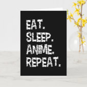 Carte Manger Dormir Anime Répéter | Conception pour amat (Fleur jaune)