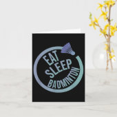 Carte Manger Dormir Badminton Répéter (Fleur jaune)